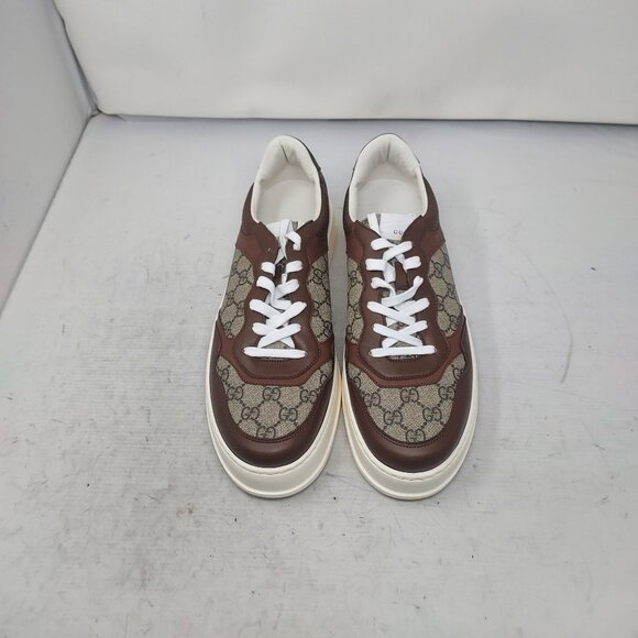 Gucci Brown Logo GG Supreme Low Top Mens Sneaker - Picture 5 of 11